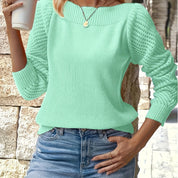 Theodora Barlow | Openwork Sleeve Knit Sweater