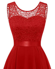 Vivienne Moreau | Burgundy High Low Cocktail Dress For Women