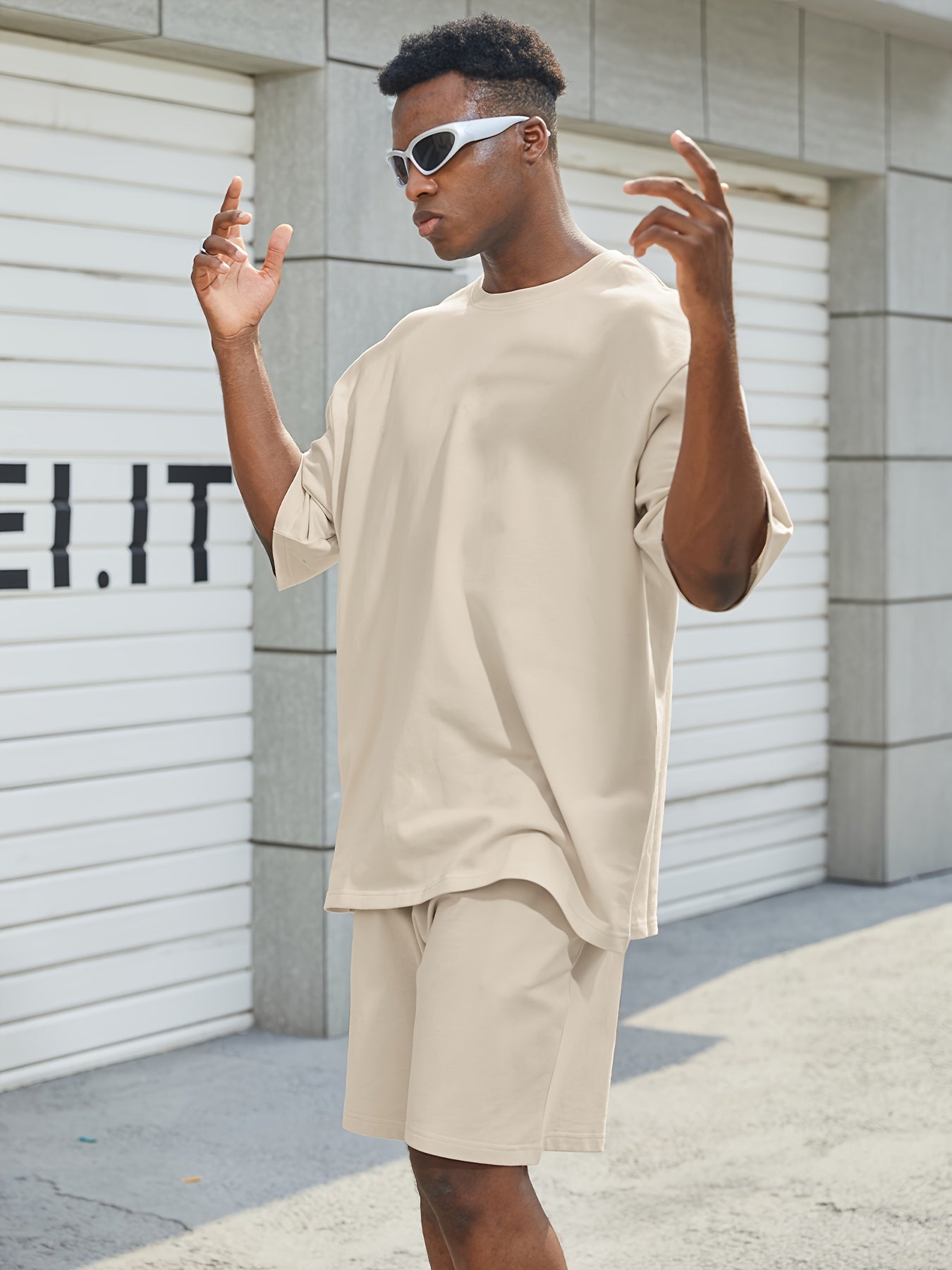 Jasper Whitmore | Ensemble coordonné oversize décontracté couleur beige pierre