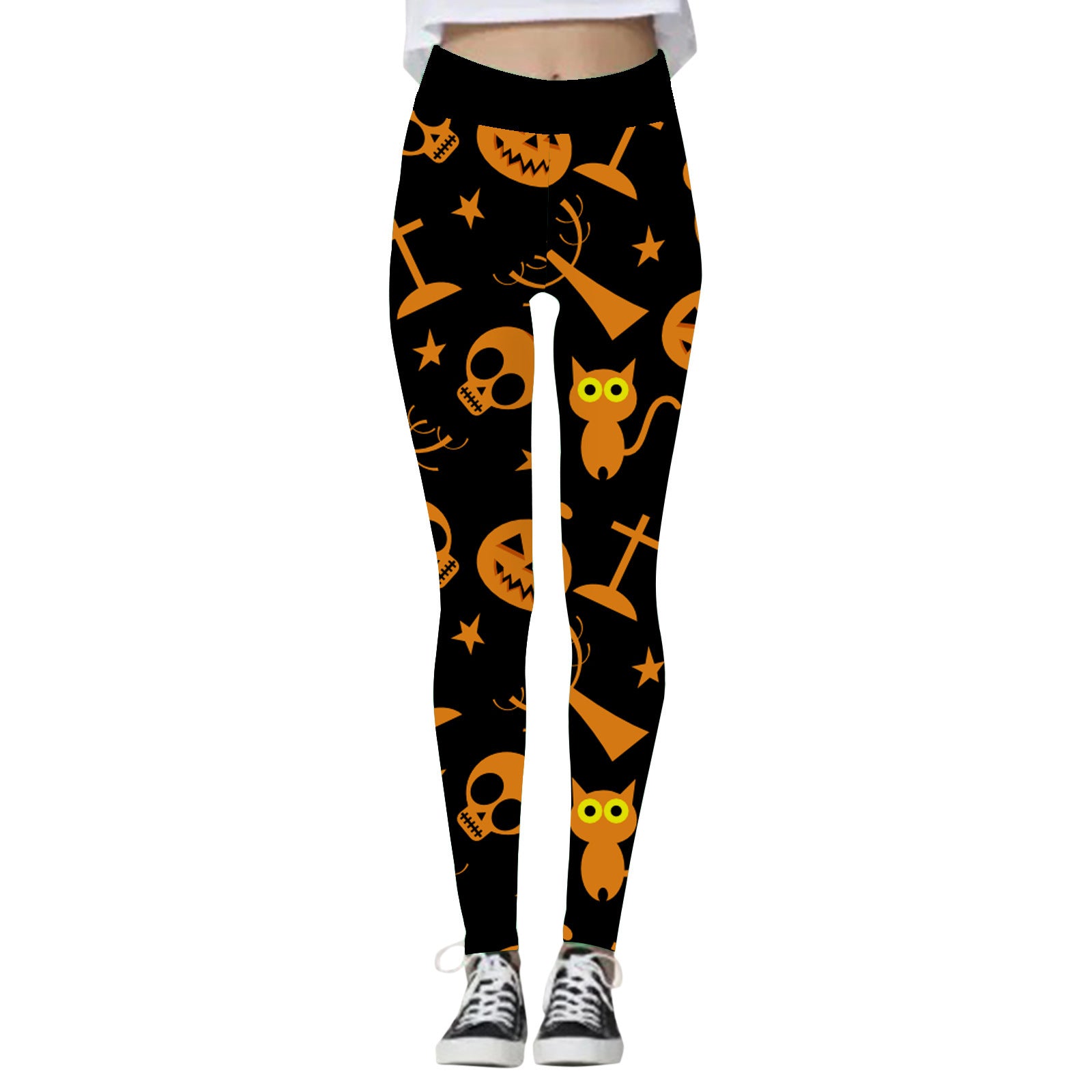 Miss Spooky | Skull Halloween Leggings For Women