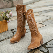 Georgina Pemberton | Embroidered Suede Cowboy Boots
