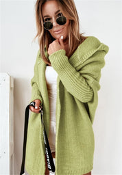 Isla Turner | Oversized Hooded Knit Cardigan