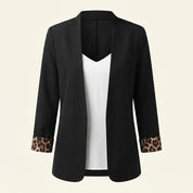 Cecily Edwards | Structured Blazer with Leopard-Print Lining