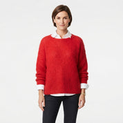 Cecily Hall | Relaxed Crew Neck Sweater in Olive Green
