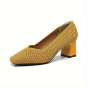 Cecily Clarke | Textured Block Heel Pumps With Arch Support