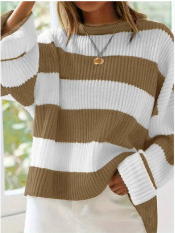 Isobel Kerr | Striped Oversized Batwing Sleeve Jumper