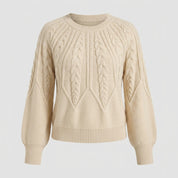 Clara Bennett | Cable Knit Crew Neck Sweater