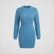 Clara Williams | Elegant Cable-Knit Mini Dress