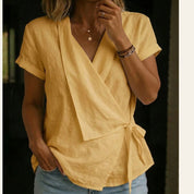 Charlotte Bennett | Wrap Tie Blouse For Women
