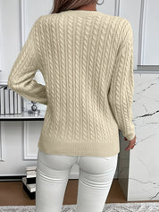 Louisa Bramley | Cable-Knit Round Neck Sweater