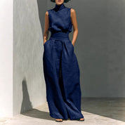 Genevieve Laurent | Linen Two Piece Set For Women
