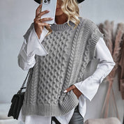 Victoria Green | Cozy Cable-Knit Sweater Vest