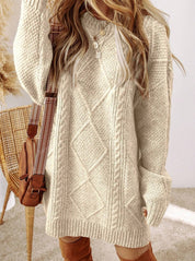 Olivia Walker | Cable Knit Sweater Dress