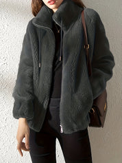 Rosie Kendall | Veste oversize zippée en fausse fourrure
