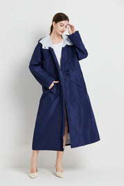 Daisy Williams | Imperméable long à capuche jaune soleil