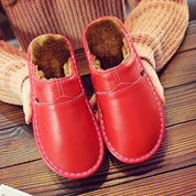Lydia Baker | Chaussons en cuir doublés de fourrure avec semelle imperméable