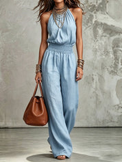 Aurora Bellini | Linen Halterneck Jumpsuit For Women