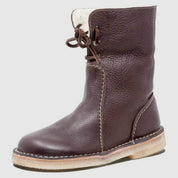 Hazel Redmond | Bottines en cuir doublées de peau lainée
