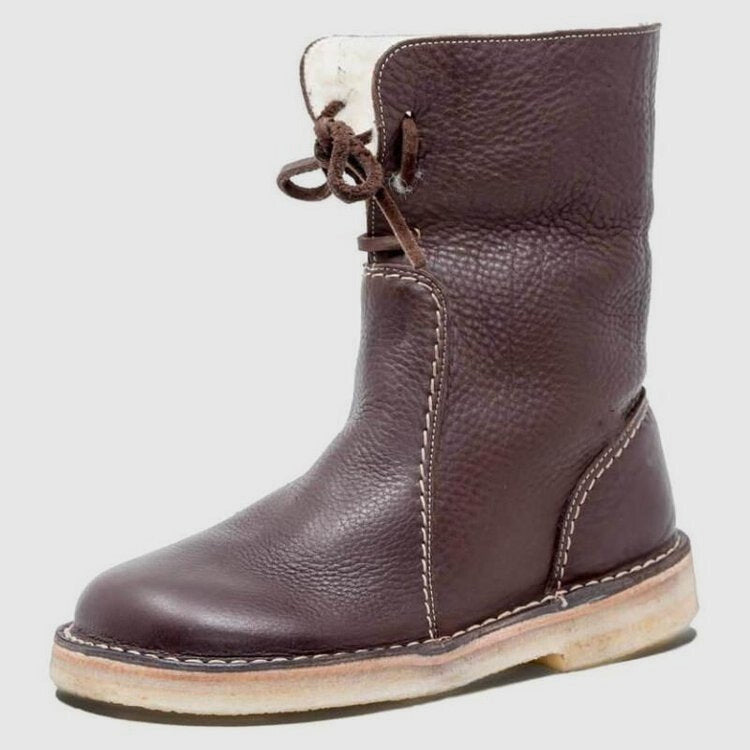 Hazel Redmond | Bottines en cuir doublées de peau lainée