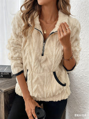 Millicent Edwards | Half-Zip Plush Fleece Sweater