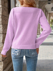 Theodora Barlow | Openwork Sleeve Knit Sweater
