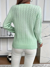 Louisa Bramley | Cable-Knit Round Neck Sweater