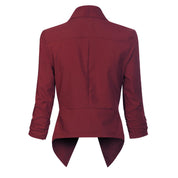 Millicent Scott | Open-Front Draped Blazer