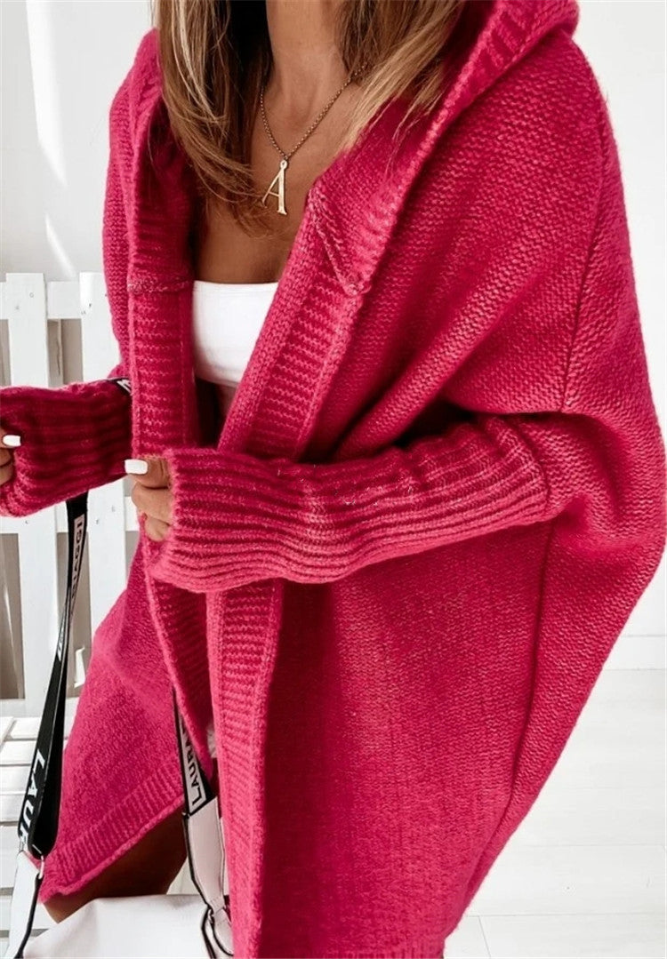 Isla Turner | Oversized Hooded Knit Cardigan