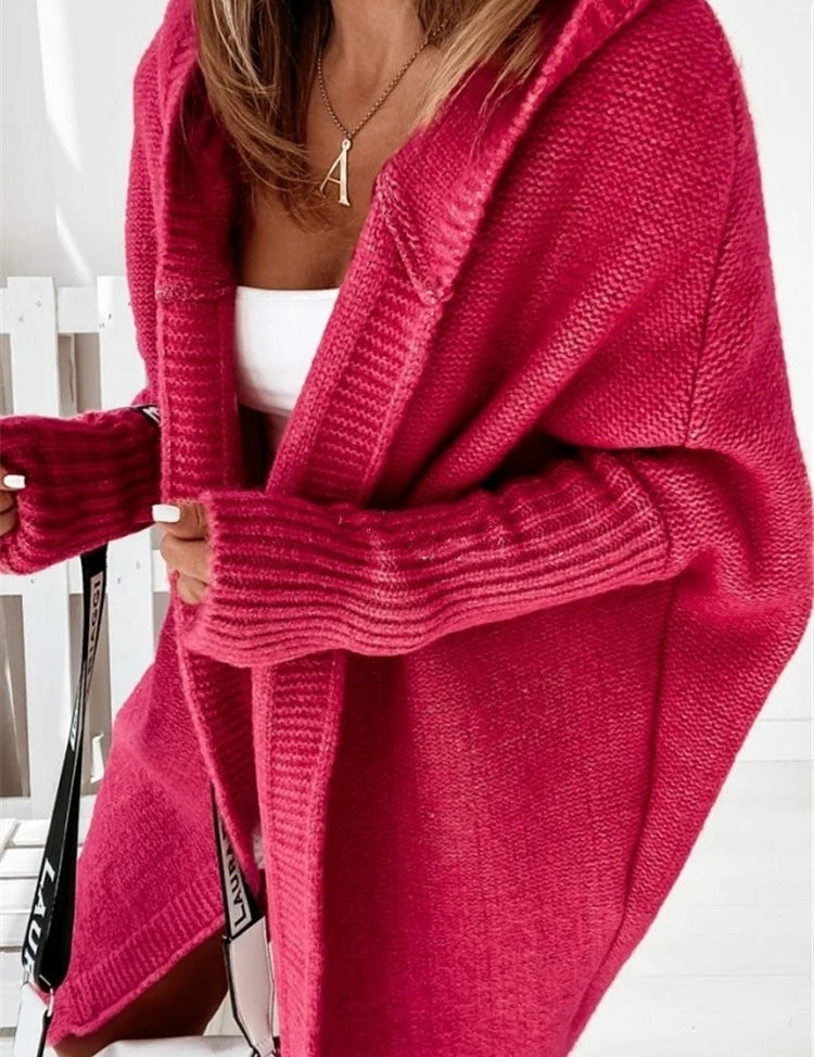 Isla Turner | Oversized Hooded Knit Cardigan