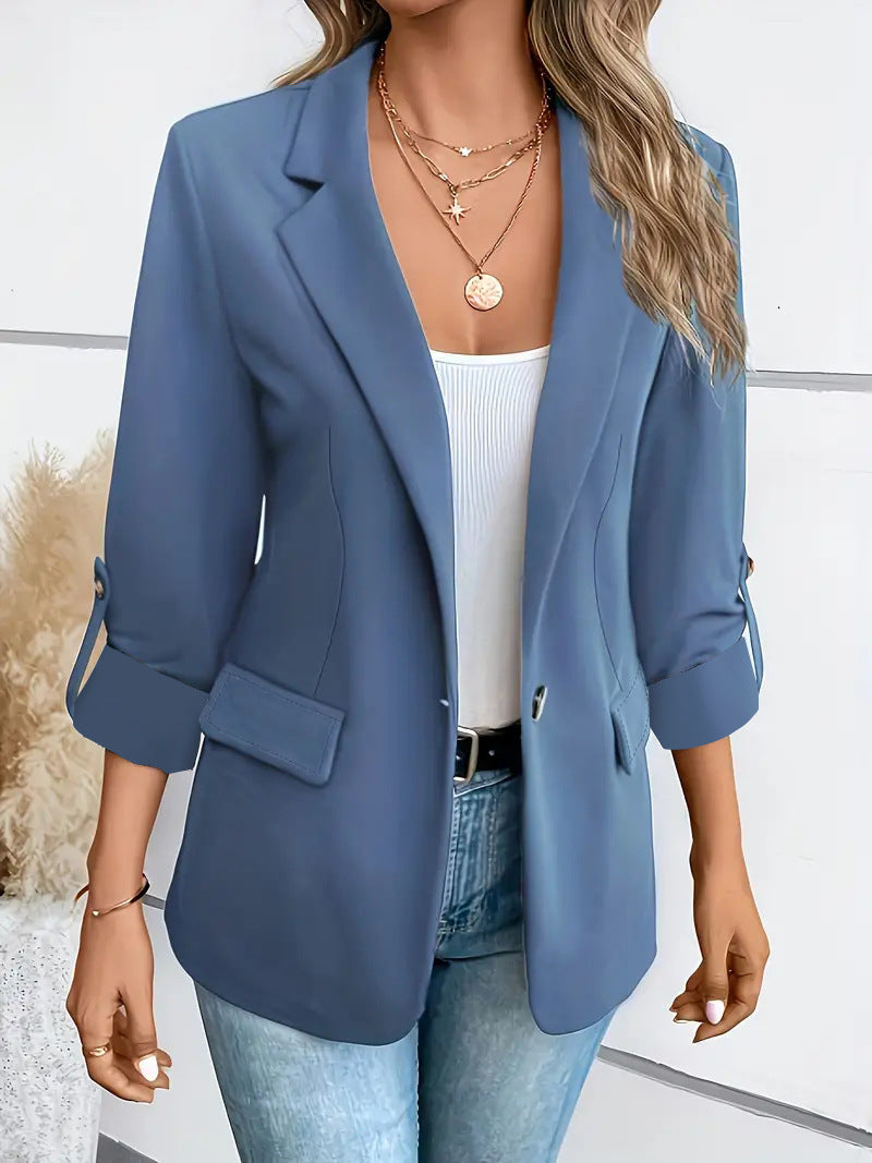 Verity Morris | Slim-Fit Cropped Work Jacket with Roll-Up Sleeves