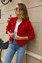 Mirielle Ashcroft | Women's Light-Wash Cropped Denim Jacket