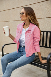 Mirielle Ashcroft | Women's Light-Wash Cropped Denim Jacket