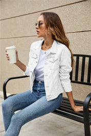 Mirielle Ashcroft | Women's Light-Wash Cropped Denim Jacket