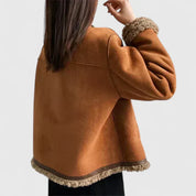 Rowena Thackeray | Veste en daim doublée de peau lainée