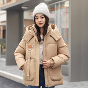 Phoebe Griffiths | Sage Green Padded Puffer Jacket with Hood