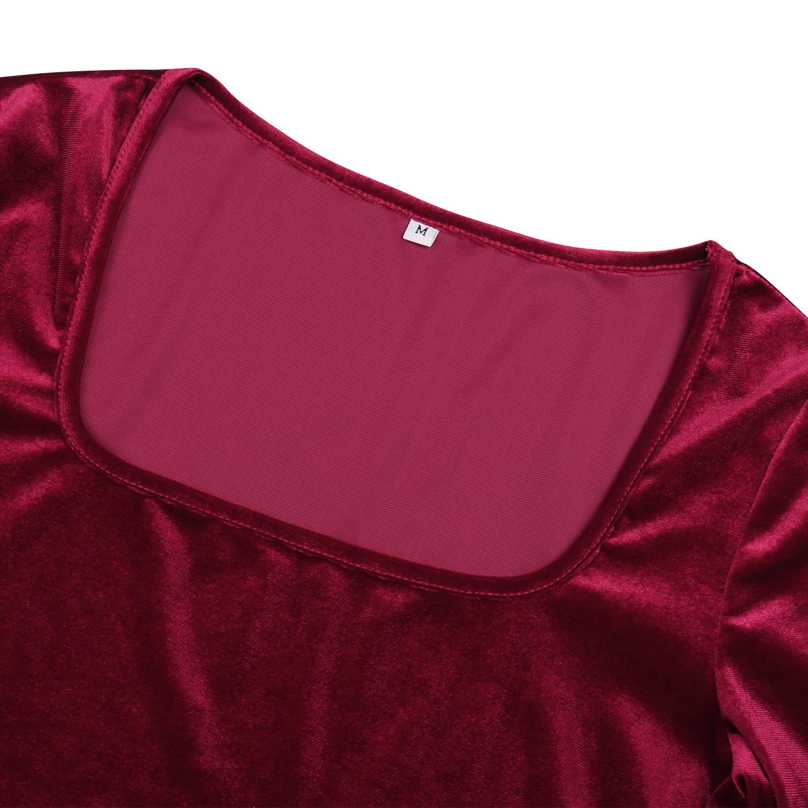 Edith Hill | Robe de fête de Noël en velours à encolure carrée