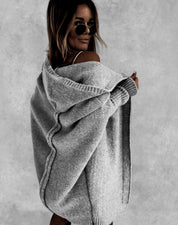 Isla Turner | Oversized Hooded Knit Cardigan