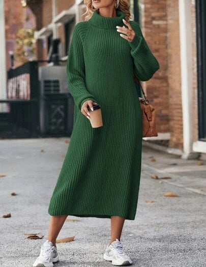 Victoria Griffiths | Turtleneck Knitted Maxi Dress