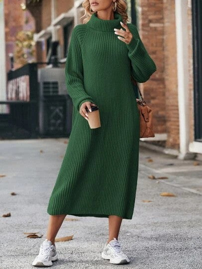 Victoria Griffiths | Turtleneck Knitted Maxi Dress