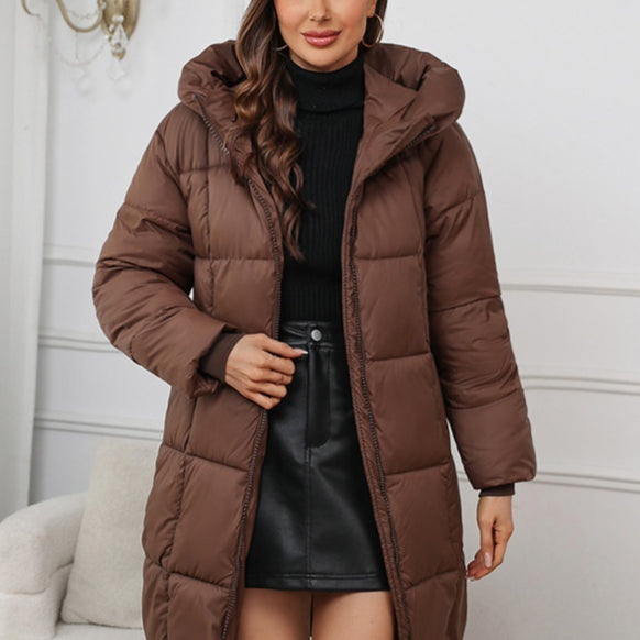 Georgina Hall | Mid-Length Hooded Puffer Coat