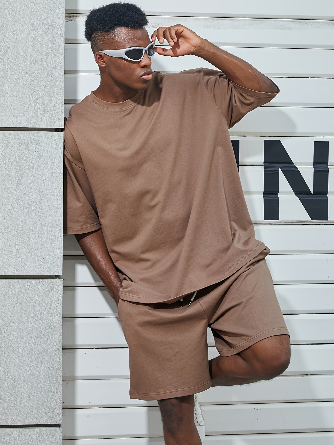 Jasper Whitmore | Ensemble coordonné oversize décontracté couleur beige pierre