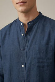 Nathaniel Brooks | Chemise en lin à col mao