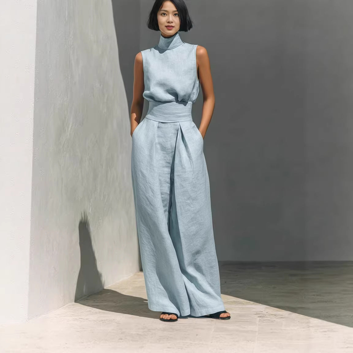Genevieve Laurent | Linen Two Piece Set For Women