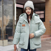 Phoebe Griffiths | Sage Green Padded Puffer Jacket with Hood
