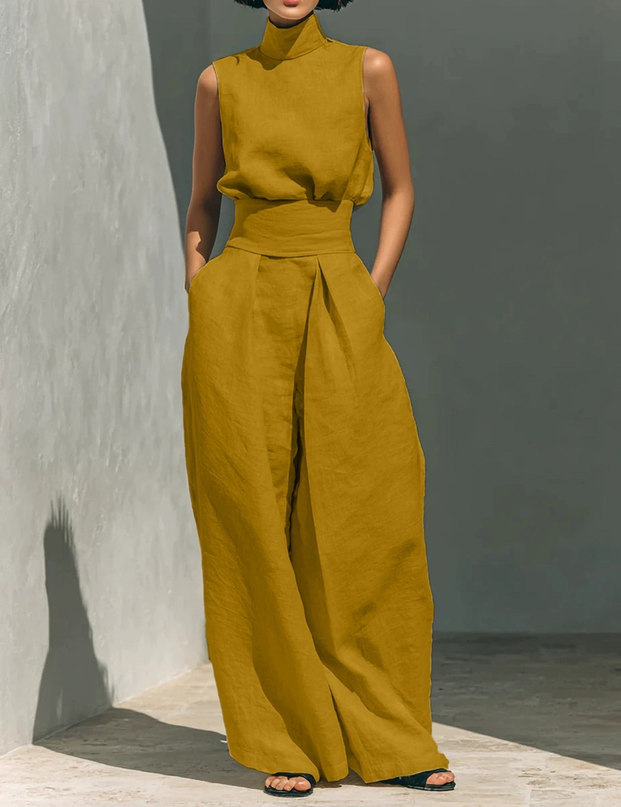 Genevieve Laurent | Linen Two Piece Set For Women
