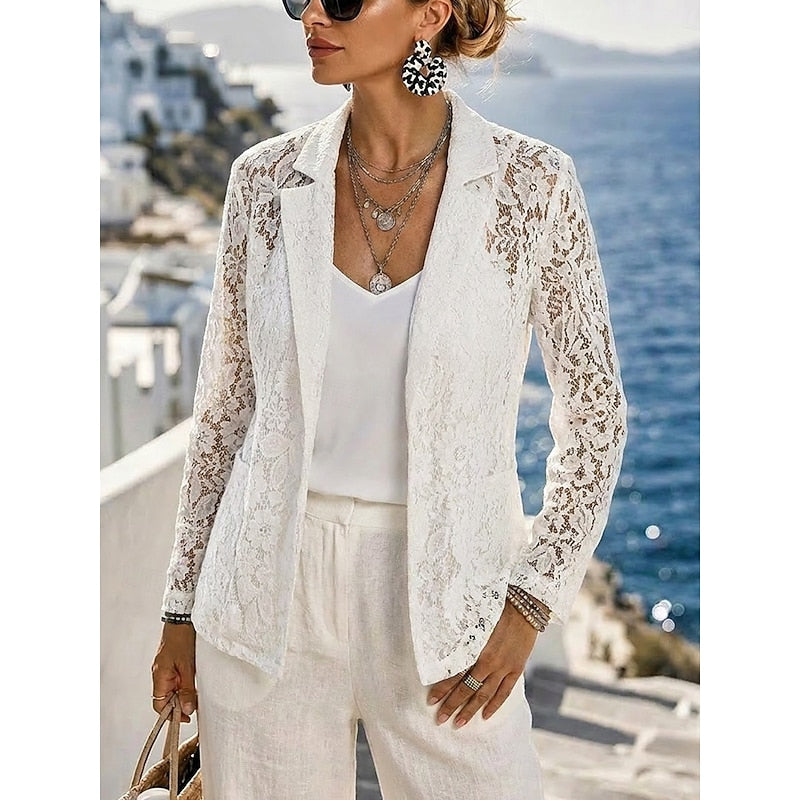 Arabella Lewis | Lace Openwork Blazer