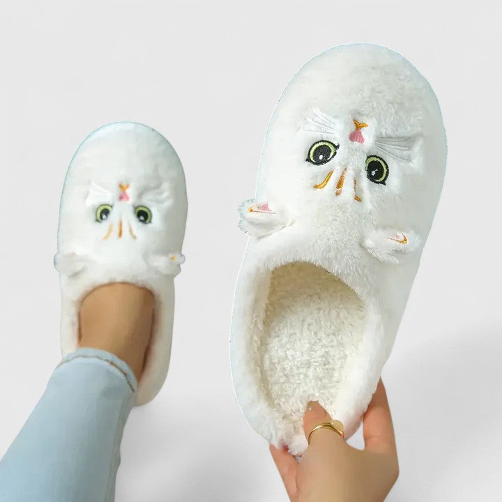 Esme Barlow | Chaussons noirs à motif tête de chat