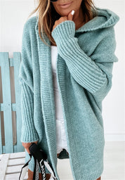 Isla Turner | Oversized Hooded Knit Cardigan
