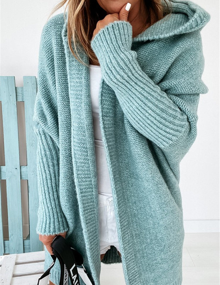 Isla Turner | Oversized Hooded Knit Cardigan