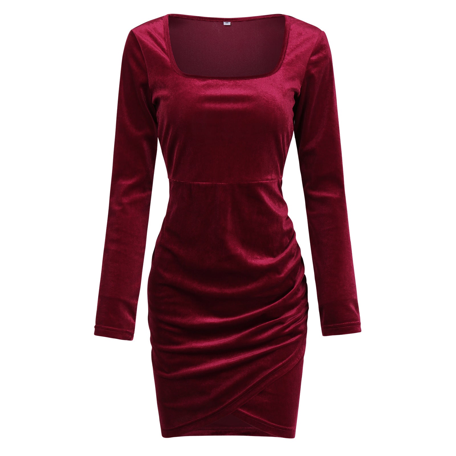 Edith Hill | Robe de fête de Noël en velours à encolure carrée